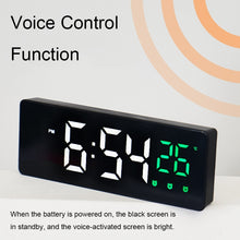 Load image into Gallery viewer, 0715 Voice-activated LED Mute Date Temperature Display Electronic Clock, Black Surface Blue Light, Black Surface Green Light, Black Surface Red Light, White Shell Blue Light, White Shell Green Light, White Shell Red Light, Black Shell Blue Light       ...