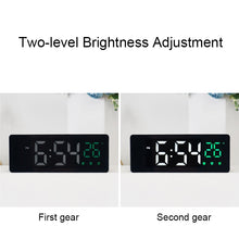 Load image into Gallery viewer, 0715 Voice-activated LED Mute Date Temperature Display Electronic Clock, Black Surface Blue Light, Black Surface Green Light, Black Surface Red Light, White Shell Blue Light, White Shell Green Light, White Shell Red Light, Black Shell Blue Light       ...