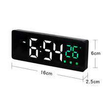 Load image into Gallery viewer, 0715 Voice-activated LED Mute Date Temperature Display Electronic Clock, Black Surface Blue Light, Black Surface Green Light, Black Surface Red Light, White Shell Blue Light, White Shell Green Light, White Shell Red Light, Black Shell Blue Light       ...