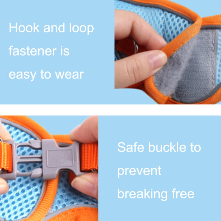 TM050 Pet Chest Strap Vest Type Breathable Reflective Traction Rope, XXXS, XXS, XS, S, M, L