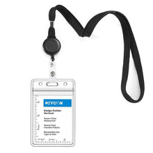 Load image into Gallery viewer, 20 PCS Transparent PVC Vertical Plastic Card Sleeves Waterproof ID Card Sleeves Badges, ID Card Sleeves Badges