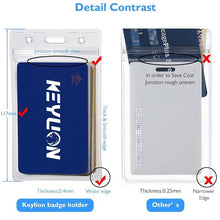 Load image into Gallery viewer, 20 PCS Transparent PVC Vertical Plastic Card Sleeves Waterproof ID Card Sleeves Badges, ID Card Sleeves Badges