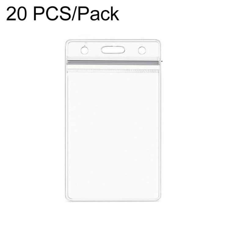 20 PCS Transparent PVC Vertical Plastic Card Sleeves Waterproof ID Card Sleeves Badges, ID Card Sleeves Badges