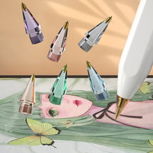 Load image into Gallery viewer, For Apple Pencil 1/2 2pcs Stylus Transparent Replacement Needle Nib, Spec:, Extended (Red), Extended (Blue), Extended (Green), Extended (Pink), Extended (Gray), Extended (Gold), Extended (Purple), Round (Red), Round (Blue), Round (Green), Round (Pink) ...