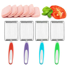 Load image into Gallery viewer, Tomato Luncheon Meat Slicer Non-slip Stainless Steel Fruit Cutter, Fruit Cutter(Orange), Fruit Cutter(Purple), Fruit Cutter(Blue), Fruit Cutter(Green)