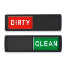 Load image into Gallery viewer, Dishwasher Magnet Clean Dirty Sign 2 Double-Sided Dishwasher Magnet Cover, Black, White
