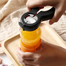 Load image into Gallery viewer, 6 In 1 Simple Can Opener Multifunctional Plastic Bottle Opener, 6 In 1 Black Red