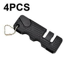 Load image into Gallery viewer, 4 PCS Outdoor Knife Sharpener Speeder Mini Knife Sharpener, 4 PCS Black