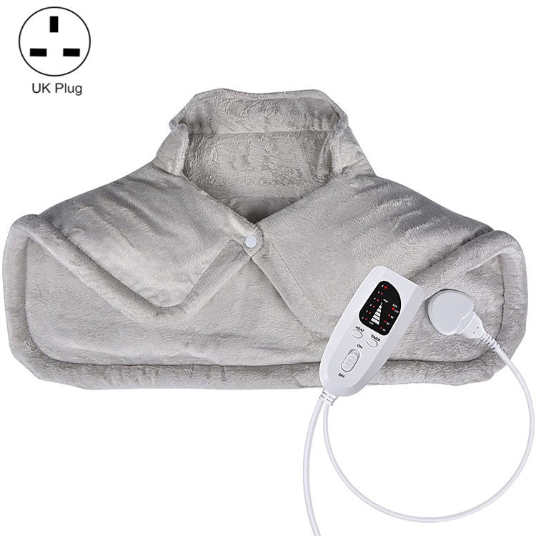 Electric Heated Thermal Shawl On The Back And The Neck, UK Plug (Creamy-white), EU Plug (Creamy-white), US Plug (Creamy-white), AU Plug (Creamy-white), UK Plug (Dark Gray), EU Plug (Dark Gray), US Plug (Dark Gray), AU Plug (Dark Gray)