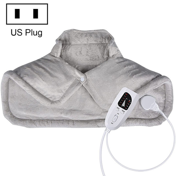 Electric Heated Thermal Shawl On The Back And The Neck, UK Plug (Creamy-white), EU Plug (Creamy-white), US Plug (Creamy-white), AU Plug (Creamy-white), UK Plug (Dark Gray), EU Plug (Dark Gray), US Plug (Dark Gray), AU Plug (Dark Gray)