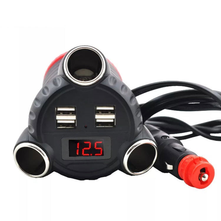 KingNeed C30 Four USB Car Charger 3 In 1 Car Cigarette Lighter, C30