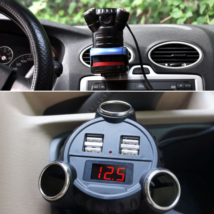 KingNeed C30 Four USB Car Charger 3 In 1 Car Cigarette Lighter, C30