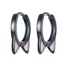 Load image into Gallery viewer, Cat Ears Claws Earrings 925 Silver Plated Black Gold Earrings, SCE1515, SCE1516