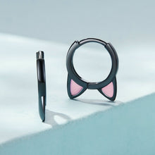 Load image into Gallery viewer, Cat Ears Claws Earrings 925 Silver Plated Black Gold Earrings, SCE1515, SCE1516
