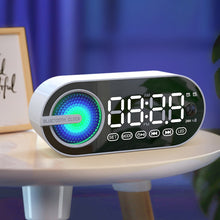 Load image into Gallery viewer, RBT-G30 Mirror Colorful Light Effect Subwoofer Bluetooth Alarm Clock Audio, Spec:, Sensor Version (Black), Sensor Version (White), Voice Version (White), Voice Version (Pink)