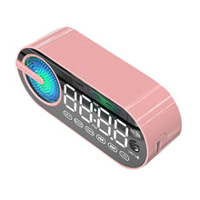 Load image into Gallery viewer, RBT-G30 Mirror Colorful Light Effect Subwoofer Bluetooth Alarm Clock Audio, Spec:, Sensor Version (Black), Sensor Version (White), Voice Version (White), Voice Version (Pink)