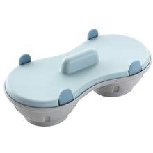 Load image into Gallery viewer, Two-compartment Steamed Egg Box Microwave Steamed Egg Plate  Egg Mold, Egg Plate (Blue), Egg Plate (Orange)