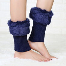 Load image into Gallery viewer, Ladies Short Type Flip Mouth Furry Warm Knit Socks Sleeve Boot Cover