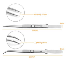Load image into Gallery viewer, Diamond Jewellery Tweezers With Slotted Stainless Steel Tweezers ,Spec:, Straight, Bending