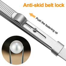 Load image into Gallery viewer, Diamond Jewellery Tweezers With Slotted Stainless Steel Tweezers ,Spec:, Straight, Bending