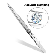 Load image into Gallery viewer, Diamond Jewellery Tweezers With Slotted Stainless Steel Tweezers ,Spec:, Straight, Bending