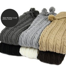 Load image into Gallery viewer, Ladies Winter Knitted Pile Up Socks Twist Over Knee Warm Boot Covers