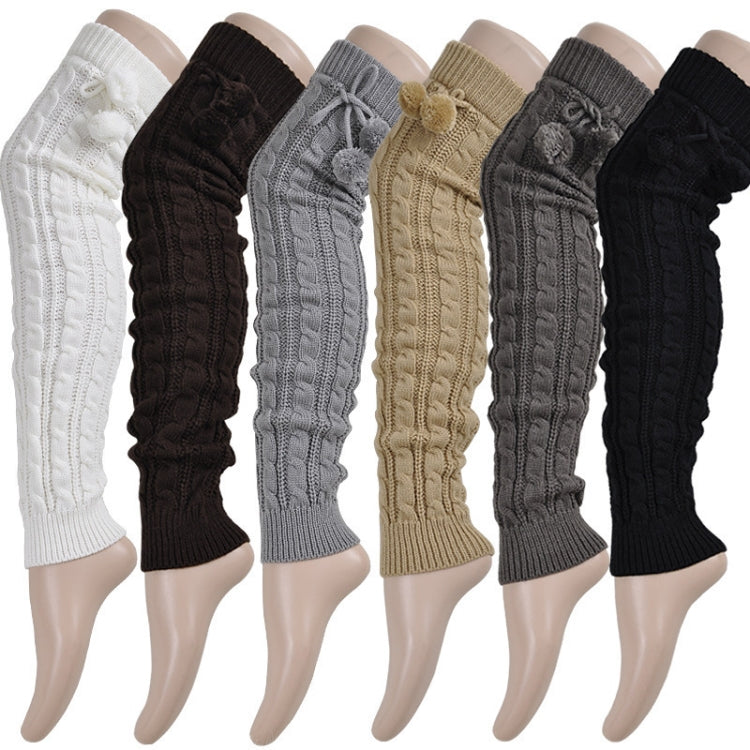 Ladies Winter Knitted Pile Up Socks Twist Over Knee Warm Boot Covers