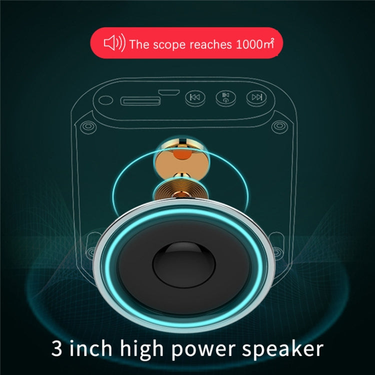 S17 Mini Portable Tour Guide Teaching Loudspeaker with Screen Display, S17 (Cool Black)