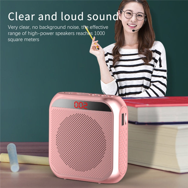 S17 Mini Portable Tour Guide Teaching Loudspeaker with Screen Display, S17 (Cool Black)