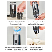 Load image into Gallery viewer, Fully Automatic Portable Wireless Coffee Machine, Black