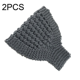 2 PCS Knitted Headband Warm Ear Protection Widened Head Cover Hair Accessories, Creamy-white, Dark Gray, Light Grey, Black, Red, Pink, Khaki, Cream Color