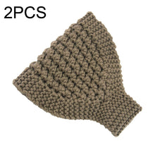 Load image into Gallery viewer, 2 PCS Knitted Headband Warm Ear Protection Widened Head Cover Hair Accessories, Creamy-white, Dark Gray, Light Grey, Black, Red, Pink, Khaki, Cream Color