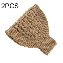 Load image into Gallery viewer, 2 PCS Knitted Headband Warm Ear Protection Widened Head Cover Hair Accessories, Creamy-white, Dark Gray, Light Grey, Black, Red, Pink, Khaki, Cream Color
