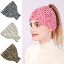 Load image into Gallery viewer, 2 PCS Knitted Headband Warm Ear Protection Widened Head Cover Hair Accessories, Creamy-white, Dark Gray, Light Grey, Black, Red, Pink, Khaki, Cream Color