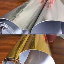 Load image into Gallery viewer, Glossy Metal Self Adhesive Vinyl Film DIY Cup Sticker Car Sticker, Gold 30cm x 100cm, Gold 30cm x 150cm, Silver 30cm x 100cm, Silver 30cm x 150cm, Rose Gold 30cm x 100cm, Rose Gold 30cm x 150cm
