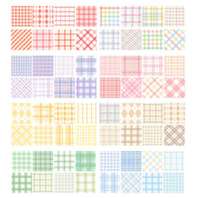 Load image into Gallery viewer, Small Fresh Lattice Salt Series Hand Account Tape Set, 60 Rolls 1.5cm x 2m, 30 Rolls 3cm x 2m