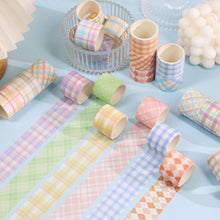 Load image into Gallery viewer, Small Fresh Lattice Salt Series Hand Account Tape Set, 60 Rolls 1.5cm x 2m, 30 Rolls 3cm x 2m