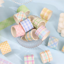 Load image into Gallery viewer, Small Fresh Lattice Salt Series Hand Account Tape Set, 60 Rolls 1.5cm x 2m, 30 Rolls 3cm x 2m