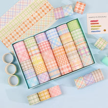 Load image into Gallery viewer, Small Fresh Lattice Salt Series Hand Account Tape Set, 60 Rolls 1.5cm x 2m, 30 Rolls 3cm x 2m