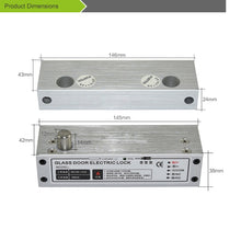 Load image into Gallery viewer, Top And Bottom Frameless Glass Door Aluminum Alloy Electric Mortise Lock, Left, Right