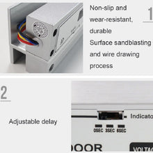 Load image into Gallery viewer, Top And Bottom Frameless Glass Door Aluminum Alloy Electric Mortise Lock, Left, Right