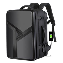 Load image into Gallery viewer, Large-capacity Waterproof Expandable Hard Shell Backpack with USB Charging Hole, 161 Light Grey, 161 Black, 161 Dark Gray, 162 Black, 162 Deep Gray, 162 Light Gray