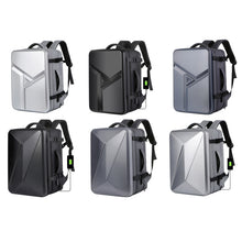 Load image into Gallery viewer, Large-capacity Waterproof Expandable Hard Shell Backpack with USB Charging Hole, 161 Light Grey, 161 Black, 161 Dark Gray, 162 Black, 162 Deep Gray, 162 Light Gray