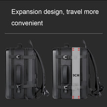 Load image into Gallery viewer, Large-capacity Waterproof Expandable Hard Shell Backpack with USB Charging Hole, 161 Light Grey, 161 Black, 161 Dark Gray, 162 Black, 162 Deep Gray, 162 Light Gray
