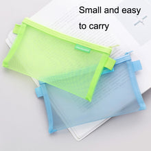 Load image into Gallery viewer, Hechooses D033 Transparent Mesh Exam Portable Pen Bag, Style:, Square (Black), Square (White), Square (Gray), Square (Pink), Square (Blue), Square (Green), Triangle (Black), Triangle (White), Triangle (Gray), Triangle (Pink), Triangle (Blue)           ...