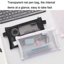 Load image into Gallery viewer, Hechooses D033 Transparent Mesh Exam Portable Pen Bag, Style:, Square (Black), Square (White), Square (Gray), Square (Pink), Square (Blue), Square (Green), Triangle (Black), Triangle (White), Triangle (Gray), Triangle (Pink), Triangle (Blue)           ...