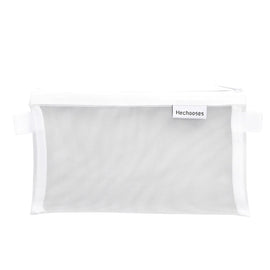 Hechooses D033 Transparent Mesh Exam Portable Pen Bag, Style:, Square (Black), Square (White), Square (Gray), Square (Pink), Square (Green), Triangle (Black), Triangle (White), Triangle (Gray), Triangle (Pink), Triangle (Blue), Triangle (Green)