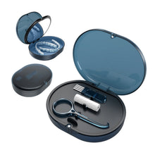 Load image into Gallery viewer, Magnetic Braces Holder Beauty Mirror Storage Box With Chewing Glue, Black, Navy