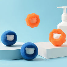Load image into Gallery viewer, Washing Machine Laundry Ball Decontamination Hair Removal Anti-winding Cleaning Ball, Bear Blue, Bear Orange