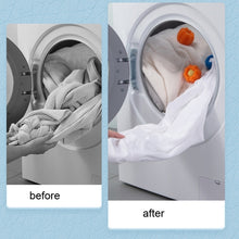 Load image into Gallery viewer, Washing Machine Laundry Ball Decontamination Hair Removal Anti-winding Cleaning Ball, Bear Blue, Bear Orange
